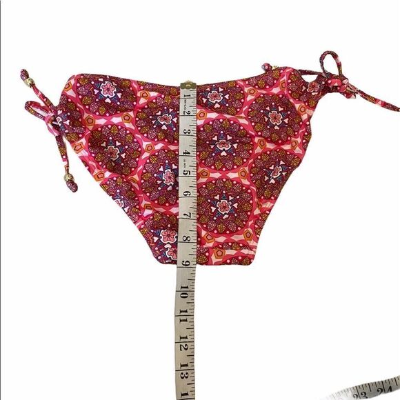 NWT LA VIE EN ROSE Coral Boho Print Bikini Bottom - Picture 5 of 7